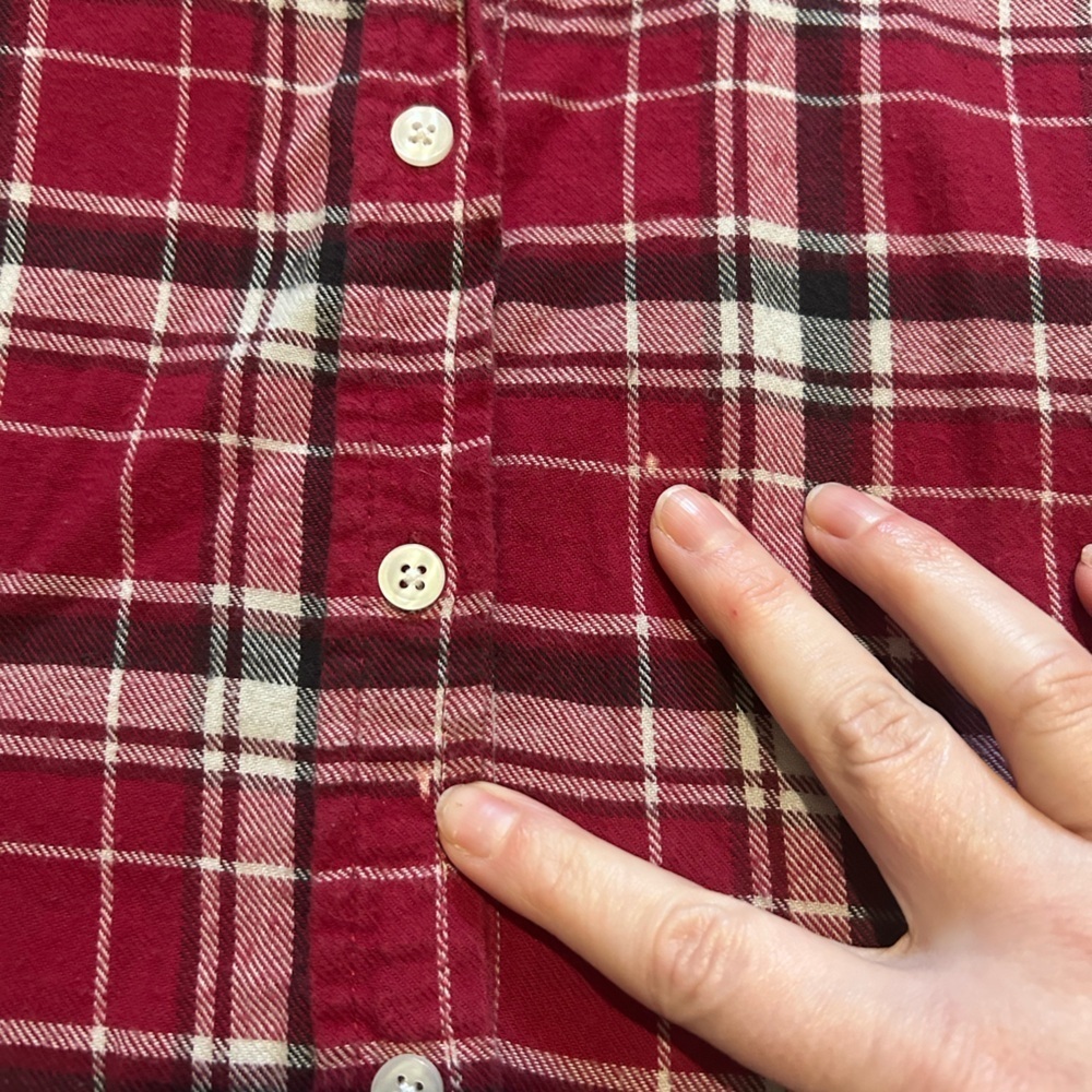 Wrangler Wrancher plaid 100% cotton button up. Size XL. Red. Flannel. - Picture 12 of 12